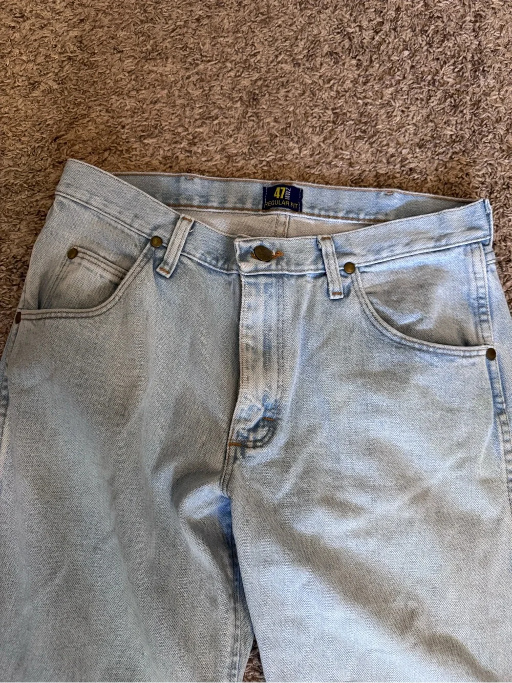 WRANGLER 47MWZ regular fit Light Blue Men’s Jeans - Classic Straight Fit 32x32